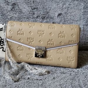 MCM Leather Medium Millie Flap Crossbody